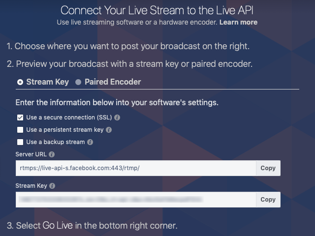 使い方 Live Facebookおよびyoutubeにストリーミングするrtmp出力